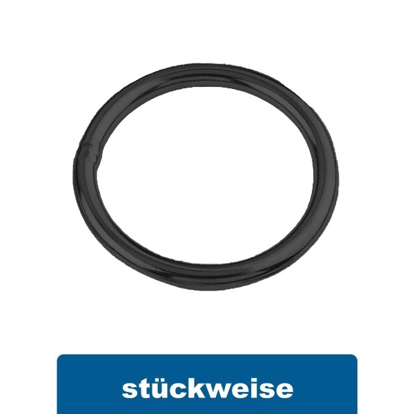 Ring aus Edelstahl A4 chemisch geschwärzt