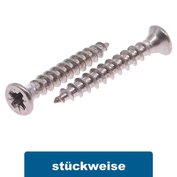 Scharnierbandschrauben Edelstahl A4 Senkkopf PZ