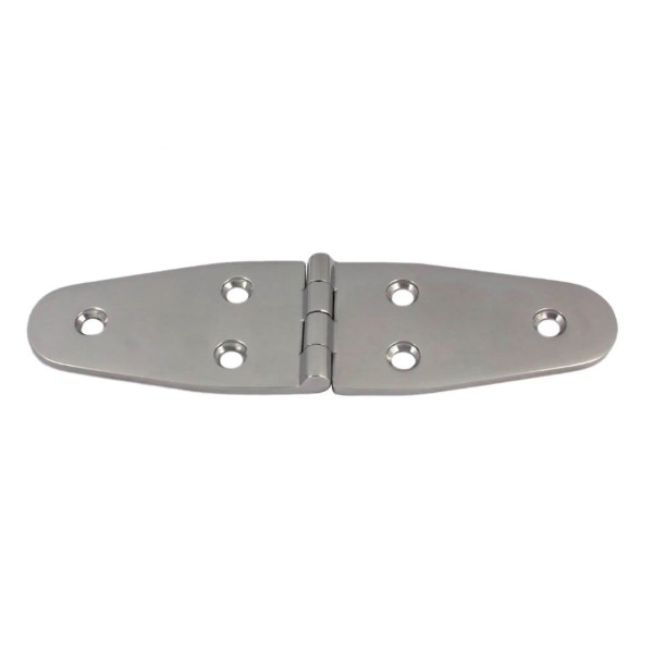 Scharnier aus Edelstahl rund A2 145x38x2 mm #8570