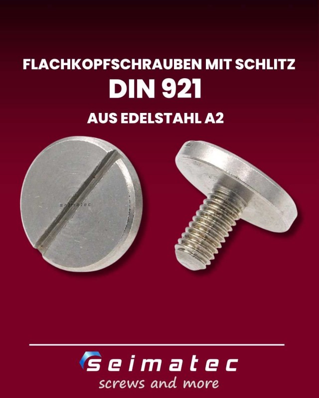 schlitzschrauben nach DIN 921 aus Edelstahl A2