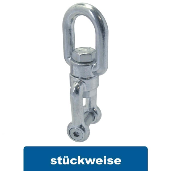 Wirbelschäkel Auge-Gabel mit Innensechskantbolzen Edelstahl A4 #081410