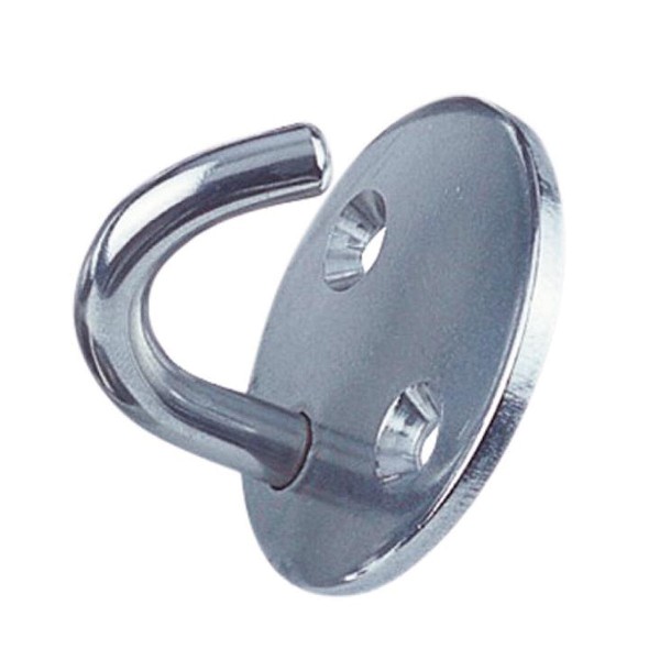 Augplatte rund mit Haken Edelstahl A4 #8972