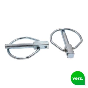 Klappstecker Klappsplinte mit drittem Loch für Sicherungskette Klappstecker Klappsplinte mit drittem Loch für Sicherungskette