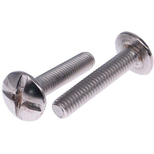 Flachkopfschraube Doppelschlitz aus Edelstahl A4 NF E 25-129