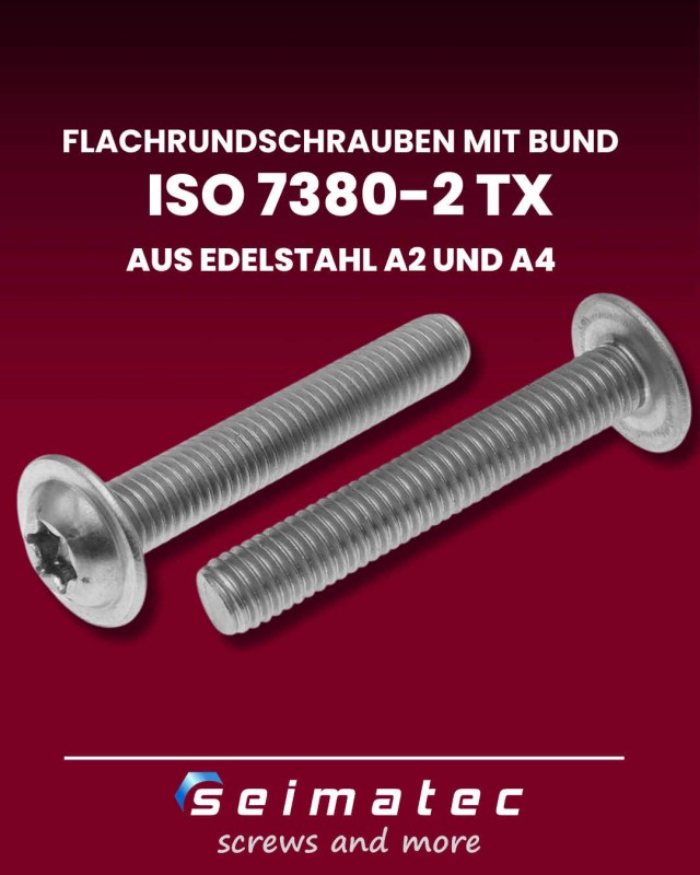 7380-2-Flachrundschrauben-mit-Bund-TX-Antrieb-Edelstahl-A2-und-A4