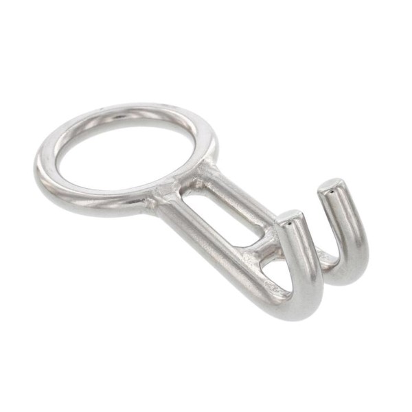 Kettenkralle kurz mit großem Ring Edelstahl A4 #815226