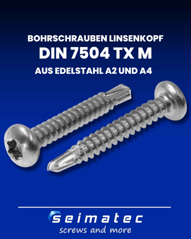 7504-Bohrschrauben-Linsenkopf-TX-Edelstahl-A2
