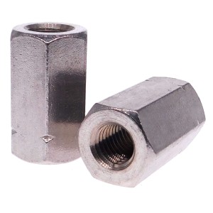 Gewindehülsen Hülsenmutter Sechskant DIN 6334 Edelstahl A2