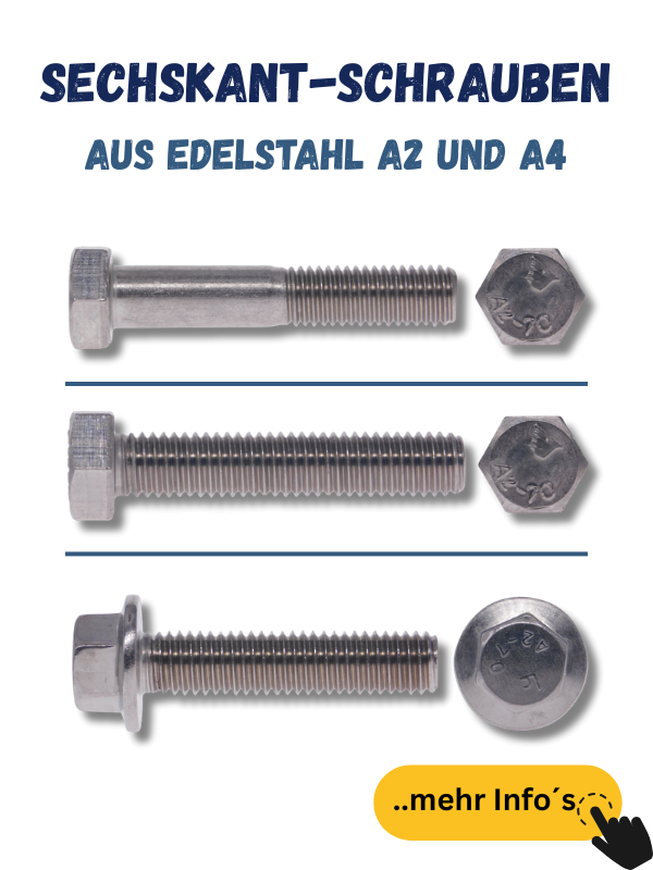 Sechskantschrauben | Maschinenschrauben Edelstahl A2 und A4