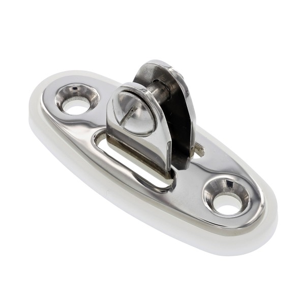 Decksgelenk mit Gabelkopf hochglanz flach Edelstahl A4