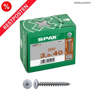 SPAX Flachkopf Rückwandschrauben WIROX T-Star Restposten - 3,5x40