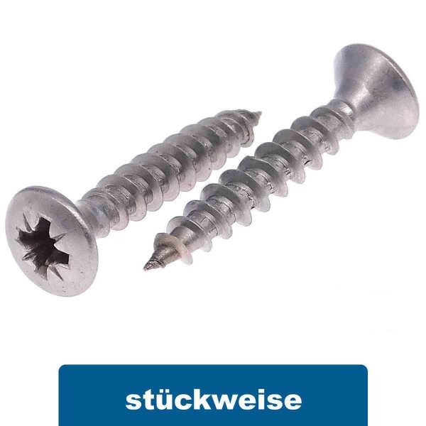 Linsensenkkopf Spanplattenschrauben Edelstahl A2 PZ #9049