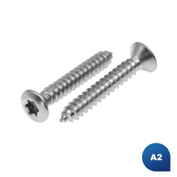 Linsensenkkopf Blechschrauben mit Innensechsrund TX Edelstahl A2 ISO 14587