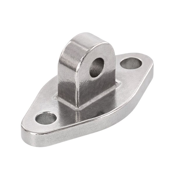 Grundplatte mit breiter Lasche Edelstahl A4