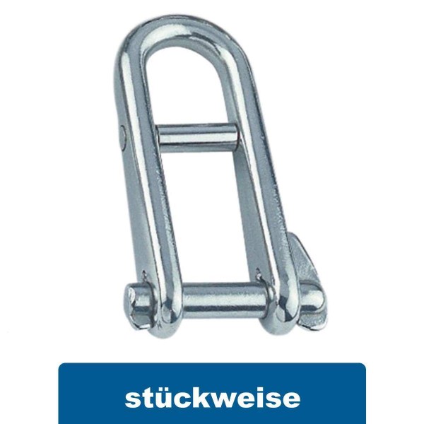 Schlüsselschäkel mit Steg aus Edelstahl A4 #083230