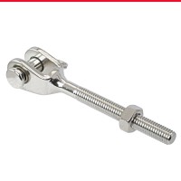 Wantenspanner-Gabel mit Rechts- bzw. Linksgewinde Edelstahl 1.4401 Wantenspanner-Gabel mit Rechts- bzw. Linksgewinde Edelstahl 1.4401