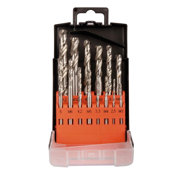 Maschinengewindebohrer-Set HSS-G DIN 371/ 376 35° 14 Teilig #91040