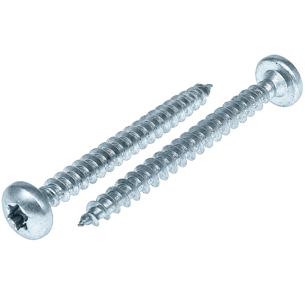 Spanplattenschrauben Halbrundkopf Torx Vollgewinde Stahl verzinkt - DIY-Pack