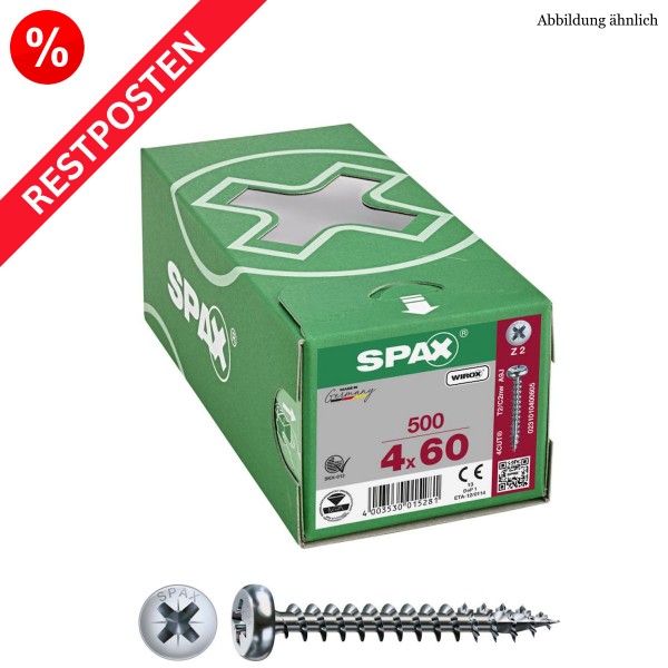 SPAX Universalschrauben PAN-HEAD PZ-Antrieb WIROX Restposten - 4,0x60