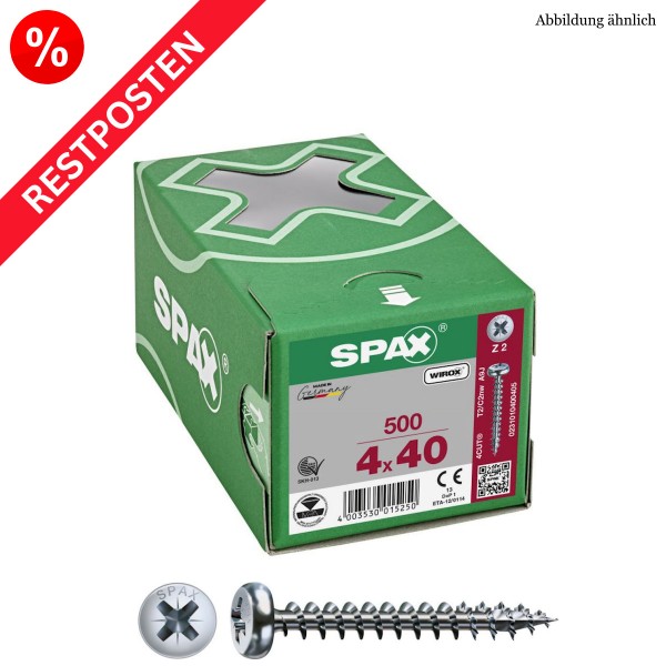 SPAX Universalschrauben PAN-HEAD PZ-Antrieb WIROX Restposten - 4,0x40