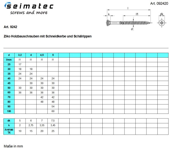 Terrassendielen Schrauben TX Edelstahl A4 - FH-DIY