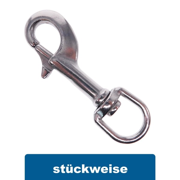 Wirbelkarabiner aus Edelstahl A4 AISI 316