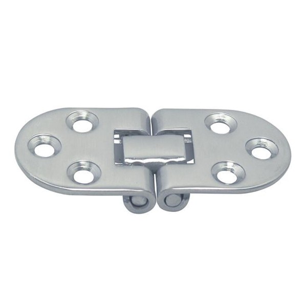 Möbelscharnier Öffnungswinkel 180° Edelstahl A4 66 x 30 x 2,0 mm #8897