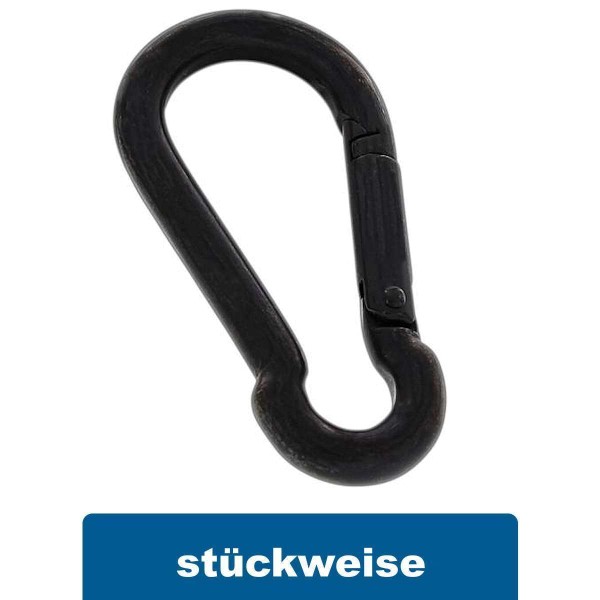 Karabiner schwarz Edelstahl A4 #8249