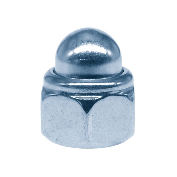 DIN 986 Sechskant-Hutmutter mit Klemmteil (nichtmetallischer Einsatz) Stahl verzinkt