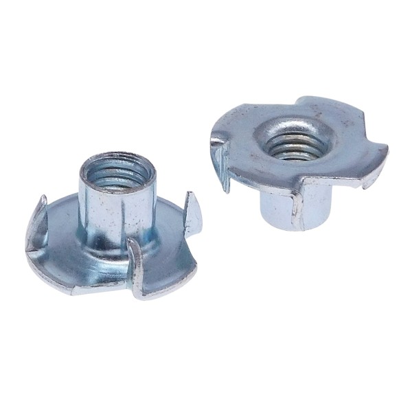 Einschlagmuttern Stahl verzinkt mit 4 Zacken