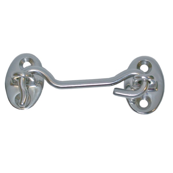 Kabinenhaken mit Halteplatte Grundplatte Edelstahl A4 #086500