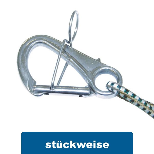 Bojen Karabiner mit Sicherungssplint Edelstahl A4 #086790