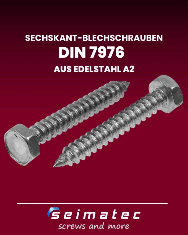 Sechskant Blechschrauben aus Edelstahl A2
