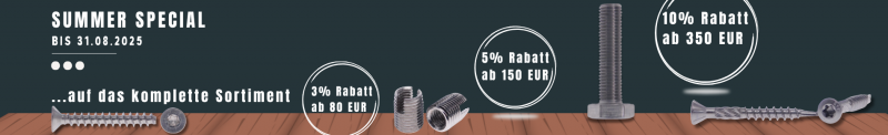 Sonderpreise bei schrauben-seimatec - Summer Special