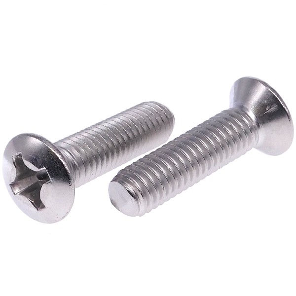Linsensenkkopfschrauben Typ H Edelstahl A2 DIN 966