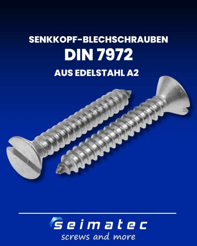 DIN 7972 Blechschrauben aus Edelstahl A2