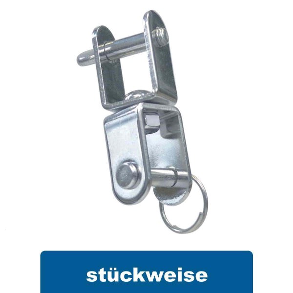 Wirbelschäkel flach Gabel Gabel Edelstahl A2 #083640