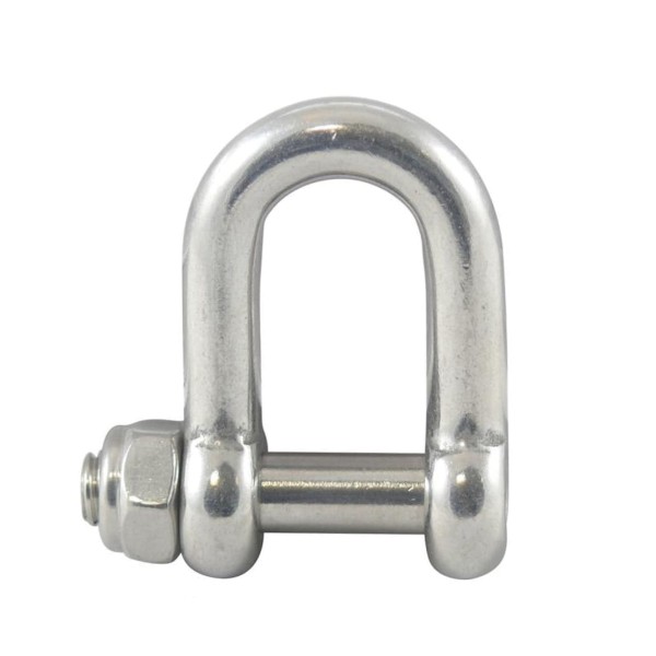 Rundschäkel mit Innensechskantbolzen und Sicherungsmutter Edelstahl A4