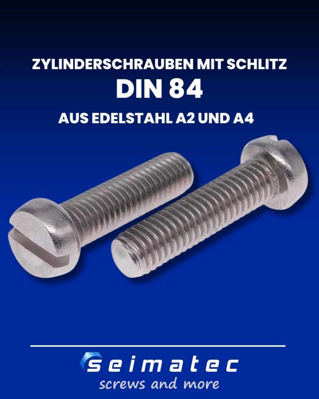 schlitzschrauben aus Edelstahl A2 oder A4