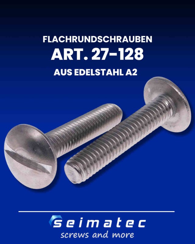 Flachkopfschraube (Bordwandschraube) mit Schlitz #27128