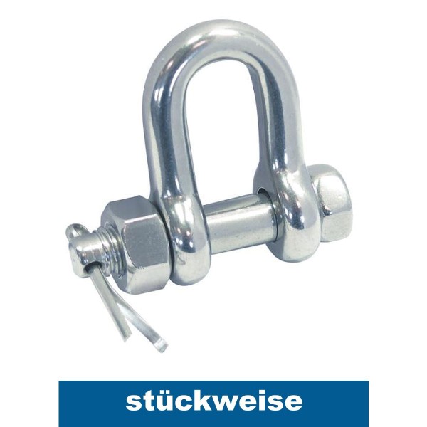 Rundschäkel mit Sechskantmutter und Splint #8140