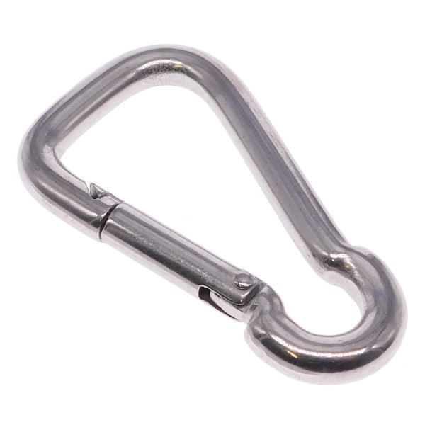 Karabinerhaken asymmetrisch Edelstahl A4 AISI 316