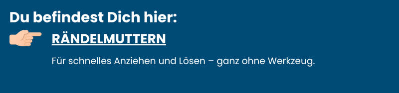 Rändelmuttern aus Edelstahl