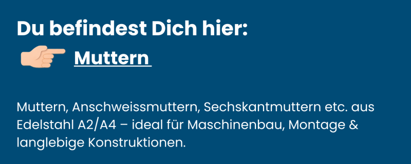 Muttern | Sechskantmuttern | Setzmuttern