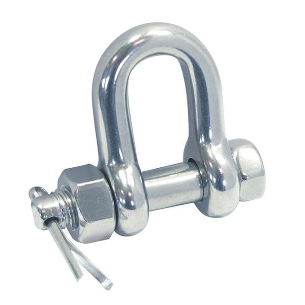 Rundschäkel mit Sicherungsbolzen gerade und geschmiedet Edelstahl A4