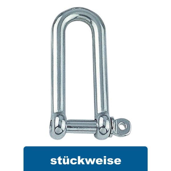 Rundschäkel lange Form Edelstahl A4 #082590