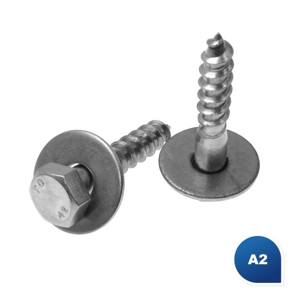 Sechskant Schlüsselschrauben Edelstahl A2 DIN 571 mit Scheibe DIN 9021