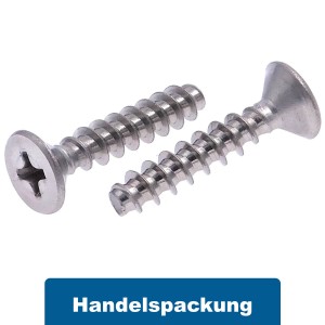 Thermoplastschrauben Schrauben für Kunststoffe Senkkopf PH Edelstahl A2 B2B Thermoplastschrauben Schrauben für Kunststoffe Senkkopf PH Edelstahl A2 B2B
