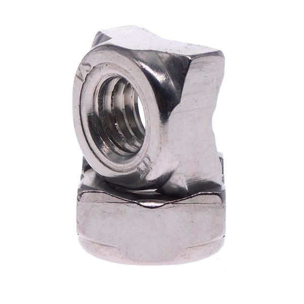 Schweißmutter aus Edelstahl A2 vierkant DIN 928