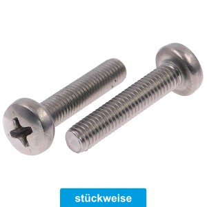 Linsenkopfschrauben mit Kreuzschlitz PH Edelstahl A2 DIN 7985 Linsenkopfschrauben mit Kreuzschlitz PH Edelstahl A2 DIN 7985
